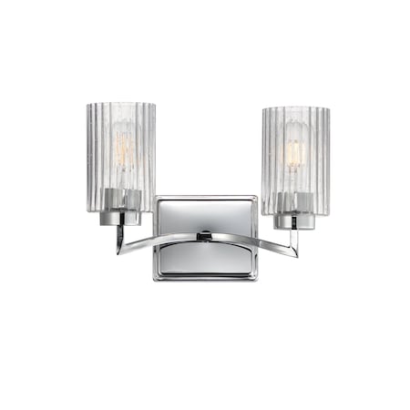 Maxim Lighting Rigata 2-Light Wall Sconce, Polished Nickel 21372CRPN